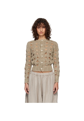 Comme des Garçons Beige Hemp Cardigan