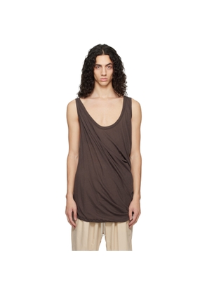 Rick Owens Brown Temple Pony Tank Top
