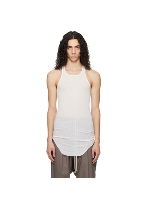 Rick Owens White Temple Basic Rib Tank Top