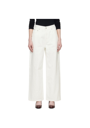 TONYWACK Off-White Wide-Leg Baggy Denim Jeans