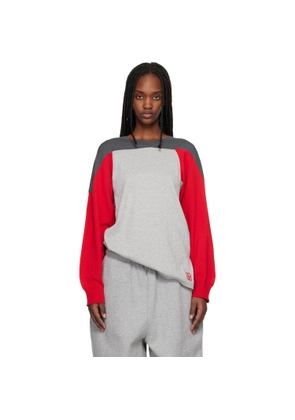 Stefan Cooke Gray & Red Liniebacker Sweater