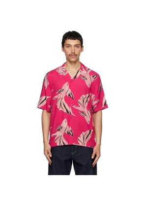 Paul Smith Pink 'Le Peche Fish' Print Viscose Shirt