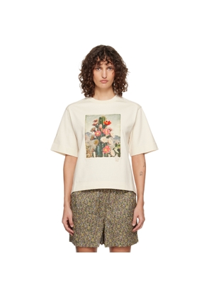 Moncler Grenoble Beige Landscape Print Cotton T-shirt