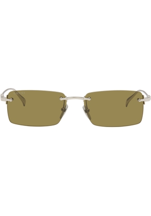 Gucci Silver Rectangular Frame Sunglasses