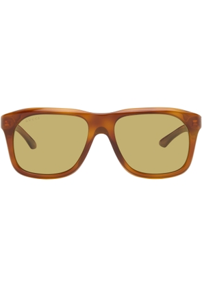 Gucci Brown Institutional Logo Sunglasses