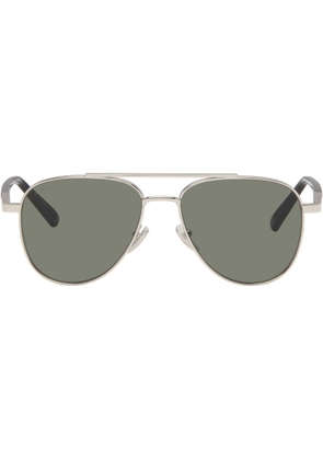 Gucci Silver Subtle Web Sunglasses