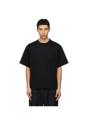 sacai Black Cotton Jersey T-shirt