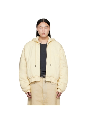 LU'U DAN Off-White Wadded Hoodie