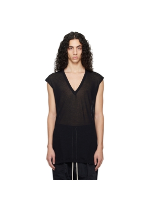 Rick Owens Black Temple Deep V SL T-shirt