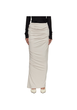 Entire Studios Off-White Drape Maxi Skirt