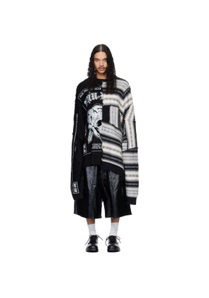 LU'U DAN Black & Gray Down Cycled Sweater