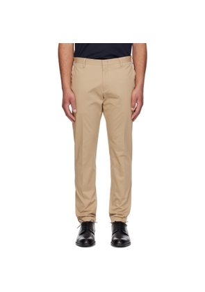 Paul Smith Beige Slim-Fit Cotton-Stretch Chino Trousers