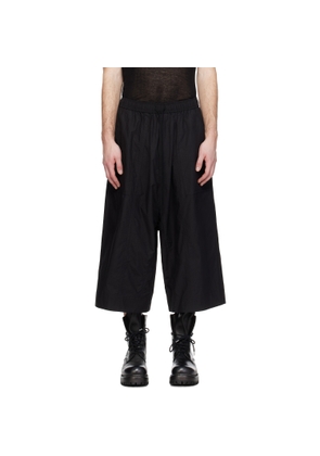 Julius Black Cropped Baggy Trousers