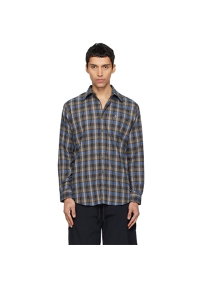ERL Gray & Blue Check Shirt