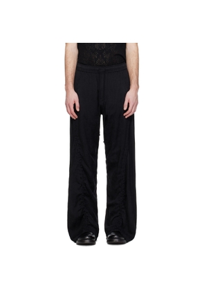 Julius Black Flare Wide Trousers