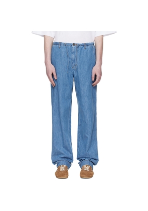 Dries Van Noten Blue Drawstring Jeans