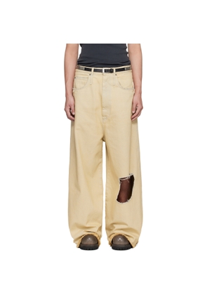 LU'U DAN Off-White Dumpster Denim Jeans