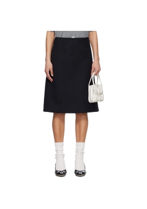 SHUSHU/TONG Navy A-Line Midi Skirt