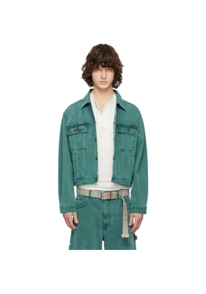 Sanderlak Green Faded Denim Jacket