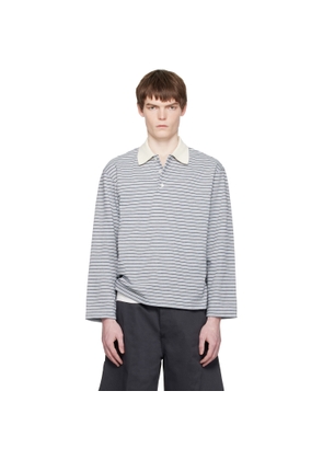 COOR Gray Multi-Stripe Pique Polo