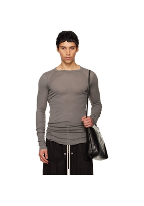 Rick Owens Gray Temple Rib LS T-shirt