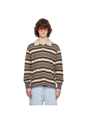 Sanderlak Gray & Yellow Rugby Polo