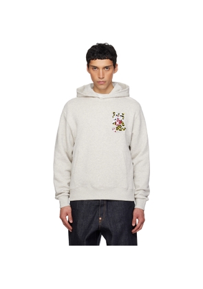 Kenzo Gray Kenzo Paris 'KENZO Wild Tiger' Embroidered Hoodie