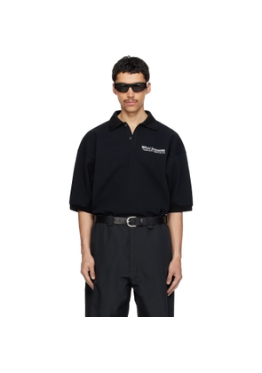 WILLY CHAVARRIA Black Football Polo