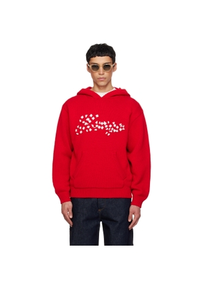 Kenzo Red Kenzo Paris 'KENZO Winter Holidays' Embroidered Hoodie