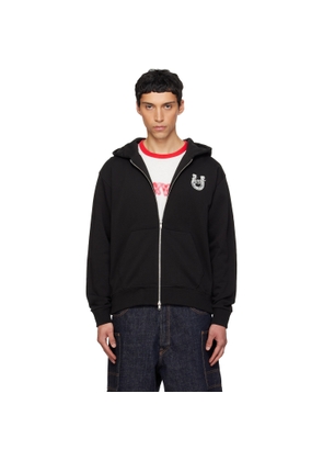 Kenzo Black Kenzo Paris 'Lunar New Year' Embroidered Zip Up Hoodie