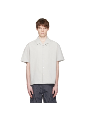 COOR Gray Panel Line Camp Collar Half Shirt