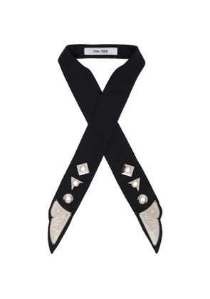 Toga Pulla Black Metal Ribbon Tie