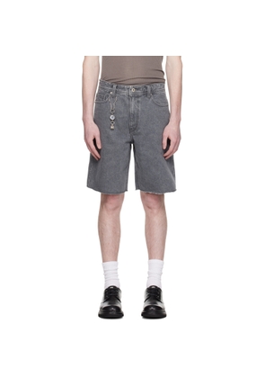 COOR Gray Washed Cutoff Denim Shorts