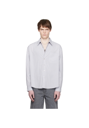 COOR Blue Micro Ombre Check Shirt