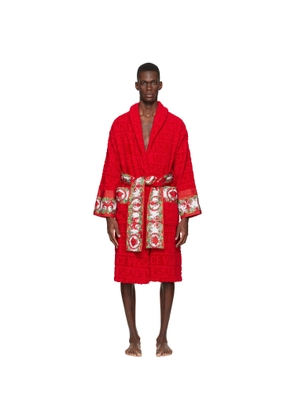 Versace Red 'I Love Baroque' Bathrobe