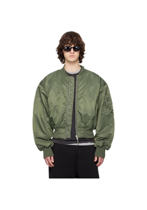 Entire Studios Khaki Cropped Broad Bomber Jacket
