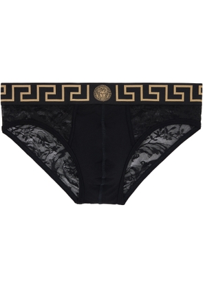 Versace Black Jacquard Barocco Briefs