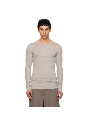 Rick Owens Gray Temple Rib LS T-shirt