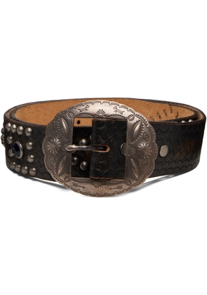 RRL Black Garrison Belt