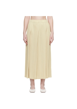 PLEATS PLEASE ISSEY MIYAKE Beige Monthly Colors December Maxi Skirt