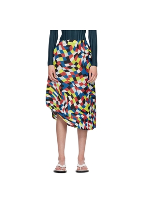PLEATS PLEASE ISSEY MIYAKE Multicolor Dancing Square Midi Skirt