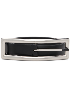 Mugler Black Rectangle Buckle Belt