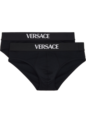 Versace Two-Pack Black Cotton-Jersey Briefs
