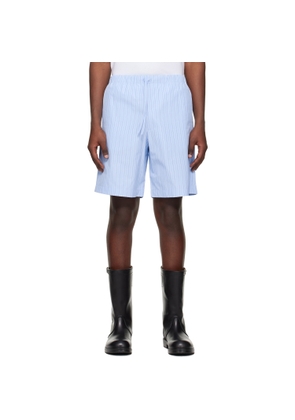 Dries Van Noten Blue Cotton Shorts