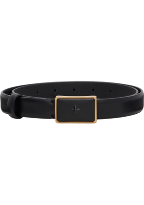 Mugler Black Smooth Leather Belt