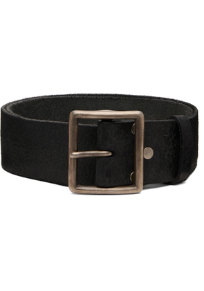 RRL Black Distressed Leather Belt