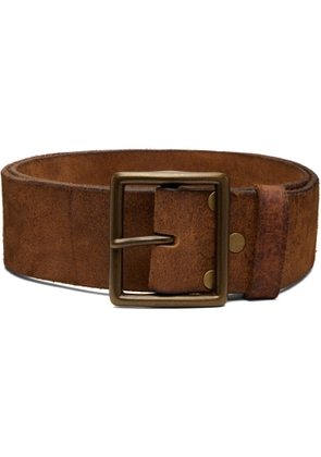 RRL Tan Distressed Leather Belt