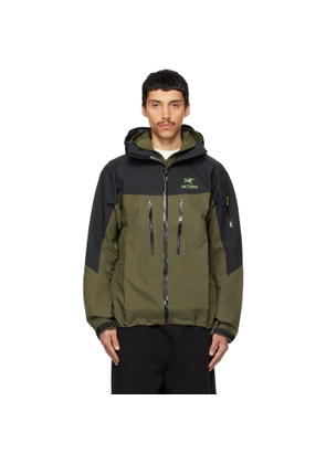 Arc'teryx Black & Green Alpha SV Jacket