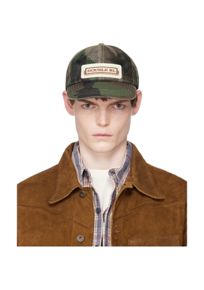 RRL Khaki Logo-Patch Camo Mesh Trucker Cap