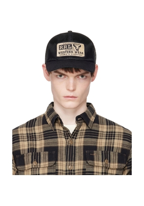 RRL Black Western Trucker Cap
